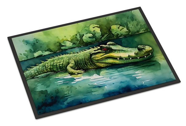 Crocodile Doormat Front Door Mat Indoor Outdoor Rugs For Entryway, Non Slip Washable Low Pile, 24H X 36W_maomaolike.com