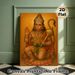 Lord Hanuman Painting Poster, Traditional Intricate Hindu Deity Portrait Poster, Sacred Spiritual Decor Suitable For Home, Prayer Room_maomaolike.com