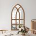 3D Faux Window Arch Wooden Acrylic Mirror Wall Sticker, Self-adhesive Background Wall Decoration Mirror_maomaolike.com