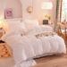 Solid Color Mink Four-Piece Thickened Crystal Velvet Winter Set Fleece-Lined Warm Bedding One-Piece_maomaolike.com