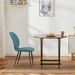 Green Leather Dining Chair With Metal Legs, Shell Shape Upholstered Chair Set Of 2 For Kitchen, Restaurant, Living, Meeting Room_maomaolike.com