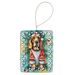 Basset Hound Christmas Porcelain Ornament Christmas Tree Hanging Decorations For Home Christmas Holiday, Rectangle, Gift, Multicolor_maomaolike.com