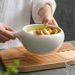 White Handle Cup Large Capacity Breakfast Creative Hotel Restaurant Specialty Artistic Ceramic Salad Soup Noodle Bowl_maomaolike.com