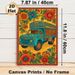 Bohemian Floral Truck Painting Poster, Vibrant Ethnic-style Decorated Truck With Bold Blooming Flowers Poster, Eye-catching Folk Art Design Ideal For_maomaolike.com