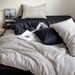 Wholesale INS Simple Striped Pure Four-Piece Wabi-Sabi Nordic Style Full Yarn-Dyed Jacquard Washed Cotton 4-Piece Set_maomaolike.com