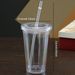 1pc Transparent Minimalist Water Cup With Straw, Reusable, Used DIY Smoothie Cups For Coffee, Milk, And Beverages_maomaolike.com