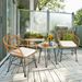 3 Pieces Rattan Furniture Set With Cushioned Chair Table_maomaolike.com