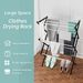 1set, Metal Clothes Rack, Pre Assembled Clothes Rack, Expandable Laundry Drying Rack, Towel Rack For Indoor And Outdoor Use_maomaolike.com