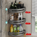 SOWE No-Drill Plastic Triangle Commercial Washstand Wall-Mounted Storage Rack Bathroom Kitchen Organizer_maomaolike.com
