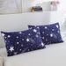 Blue Starry Sky Star Polyester Skin Friendly Bed Mattress Protector Fitted Sheet_maomaolike.com