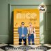The Nice Guys Movie Painting Poster, Minimalist Retro Warm-hued Poster, Stylish Film-inspired Wall Decor Suitable For Living Room, Home Theater Spaces_maomaolike.com