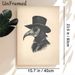 Plague Doctor Painting Poster, Vintage Monochrome Bird-masked Plague Doctor Portrait Poster, Unique Historical Gothic-style Decor Suitable For Home_maomaolike.com