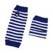 Unisex Knitted gloves with missing fingers anime stripes wearing fingers wrist cuff with false sleeves Thin children's fingers_maomaolike.com