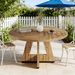 Round Dining Table For 4, 47" Wooden Kitchen Table Farmhouse Dinner Table_maomaolike.com