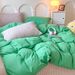 Wholesale INS Japanese Mixed Pure Four-Piece All-Cotton Simple Nordic Style Washed Cotton Solid Color 4-Piece Set_maomaolike.com