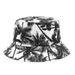 Hot Sale Unisex Reversible Double Sided Black Coconut Tree Printed Fisherman Caps Bucket Hats Men Women Outdoor Travel Visor_maomaolike.com