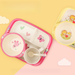 Bamboo Fiber Children's Bowl With Compartments, Non-Spill, Cute Cartoon Design, Baby Home Use Eating Bowl, Spoon, And_maomaolike.com