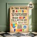 Autism Awareness Family Statement Painting Poster, Vintage Colorful Typography & Puzzle Heart Poster, Warm Supportive Message With Hope For Home Wall_maomaolike.com