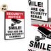 Security Notice Painting Poster, Bold Black-and-White Security Camera Graphic Poster, Clear Monitoring Warning Reminder, Suitable For Shops, Offices_maomaolike.com
