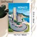 Monaco Grand Prix Painting Poster, Vibrant Flat-illustrated Coastal City & Formula Race Track Scene Poster, Stylish Wall Decor Ideal For Living Rooms_maomaolike.com