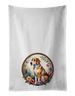 American Foxhound And Flowers Kitchen Towel Set Of 2 White Dish Towels Decorative Bathroom Hand Towel For Hand, Face, Hair, Yoga, Tea, Dishcloth, 19 X 28", White_maomaolike.com