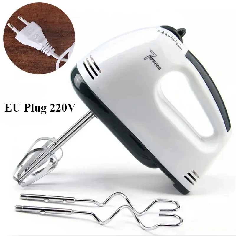 Electric Egg Beater, Household Automatic Handheld Food Cake Bread Baking Dough Mixer, 7-speed Cream Blender_maomaolike.com