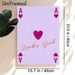 Ace Of Hearts & Lucky Girl Painting Poster, Soft-hued Playful Heart-adorned Poster, Charming Uplifting Decor Ideal For Bedroom, Living Room_maomaolike.com