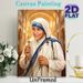 Mother Teresa Themed Painting Poster, Warm-toned Realistic Religious Portrait Poster, Inspirational Spiritual Decor Ideal For Home, Prayer Room And_maomaolike.com