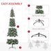 9 Ft Pre-Lit Snow-Dipped Artificial Christmas Tree With Realistic Branches, 460 LED Lights, Pine Cones, Red Berries And 1298 Tips_maomaolike.com