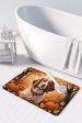 Brittany Spaniel Fall Memory Foam Kitchen Mat Machine Washable Anti-Fatigue Mat Cushion Comfort Bath Mat Or Kitchen Rug_maomaolike.com
