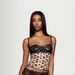 Women's Clothing Leopard print tops mesh see through lace tube top suspender trousers_maomaolike.com