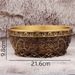 Treasure Wealth Ornament Living Room Front Desk Decoration Creative Relief Retro Double Dragon Large Copper Bowl Basin Craft_maomaolike.com