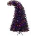 6 Ft Hinged Fraser Fir Artificial Fir Bent Top Christmas Tree, Bendable Grinch Style Christmas Tree Holiday Decoration W/1,080 Lush Branch Tips, 250 LED Lights_maomaolike.com