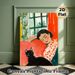 Woman & Black Cat Themed Painting Poster, Warm-toned Soft Brushstroke Cozy Indoor Scene Poster, Offers Tranquil Relaxing Atmosphere, Suitable For_maomaolike.com