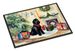 Black Russian Terrier Cozy Christmas Doormat Front Door Mat Indoor Outdoor Rugs For Entryway, Non Slip Washable Low Pile, 24H X 36W_maomaolike.com