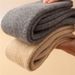 Autumn and winter velvet padded wool calf socks men's stockings warm high tube for the elderly women's long socks_maomaolike.com