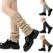 Unisex Twisted leg warmers knitted wool leg warmers for women's warm pile socks pigeonhole wool leg warmers boot covers_maomaolike.com