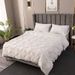 Flower Solid Color Quilt Cover Three Piece Set Full Size For UK/USA/Europe Bedding_maomaolike.com