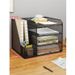 Desk Storage Metal File Rack Office Desktop Multi-layer Document Archive Organizer_maomaolike.com