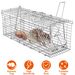 Foldable Rat Trap Cage Humane Live Rodent Trap Cage Galvanized Iron Mice Mouse Control Bait Catch With Detachable L Shaped Rod_maomaolike.com