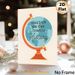 Inspirational Globe Painting Poster, Vibrant Flat-style Globe With "Together We Can Change History" Text Poster, Uplifting Motivational Decor Suitable_maomaolike.com