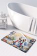 English Bulldog The Chef Memory Foam Kitchen Mat Machine Washable Anti-Fatigue Mat Cushion Comfort Bath Mat Or Kitchen Rug_maomaolike.com