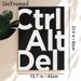 Ctrl Alt Del Typographic Painting Poster, Minimalist Bold Monochrome Text Poster, Sleek Eye-catching Typographic Decor Ideal For Home Office_maomaolike.com
