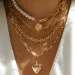 Vintage Punk Gold-plate Thick Chain Head Portrait Coin Pendant Necklace For Women Fashion Multilevel Geometric Hip Hop_maomaolike.com