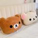 Rilakkuma Bear Plush Dual Sided Large Soft Bedside Cushion Nap Pillow Dormitory Stuffed Doll Gift For Girlfriend_maomaolike.com