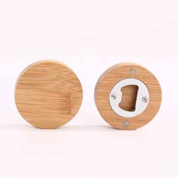 Eco-Friendly Bamboo Magnetic Bottle Opener Portable Custom Laser Engraved Logo Beer Opener Fridge Magnet Gift
_maomaolike.com