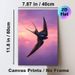 Swallow Themed Painting Poster, Realistic Detailed Swallow Flying In Vibrant Pink-Purple Sky Poster, Elegant Bird Artwork, Ideal For Living Room_maomaolike.com
