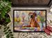 Decorating Easter Rhodesian Ridgeback Doormat Front Door Mat Indoor Outdoor Rugs For Entryway, Non Slip Washable Low Pile, 24H X 36W_maomaolike.com