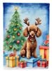 Chocolate Toy Poodle Christmas Reindeer Garden Flag Mailbox Flag Decorative Yard Flag Banner Outside Patio Artwork Yard Flower Beds, Garden Size, Multicolor_maomaolike.com