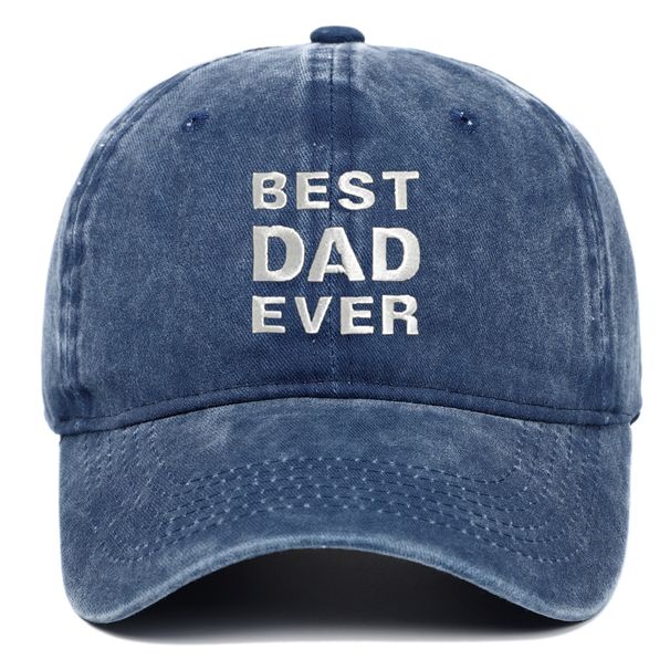 Unisex BESTDADEVER embroidered baseball cap made of pure cotton old washed baseball cap for outdoor leisure_maomaolike.com